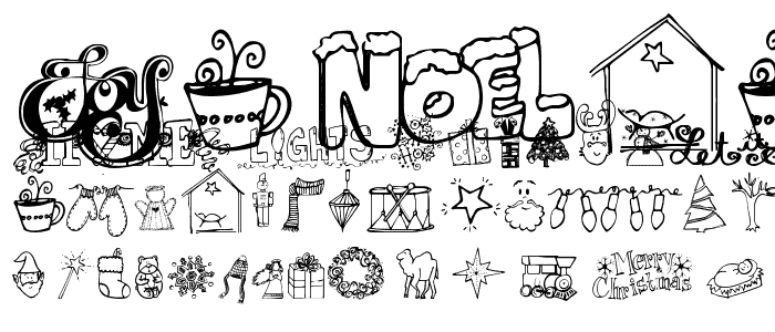 Janda Christmas Doodles font